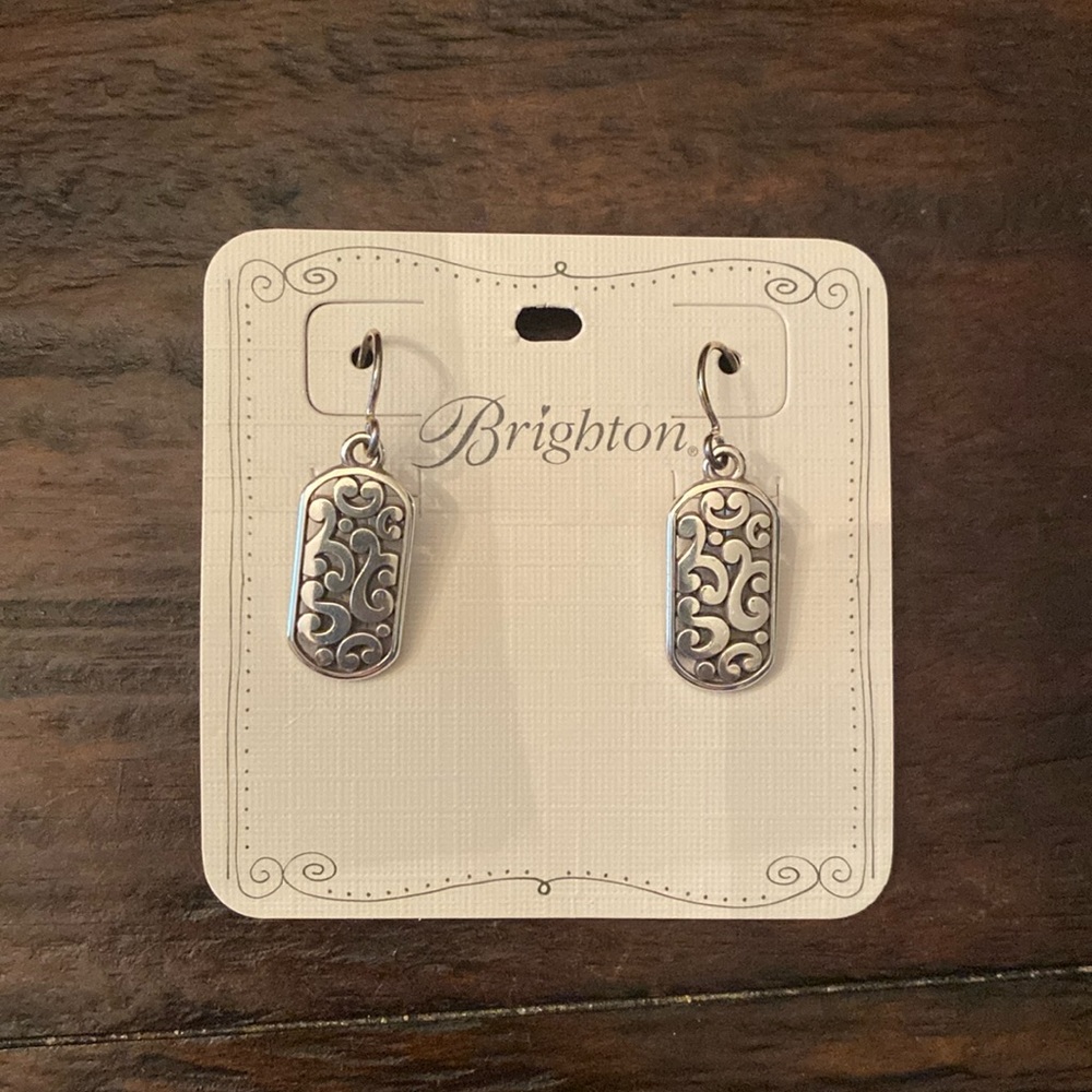 Brighton Contempo Token Tag French Wire Earrings New with tag